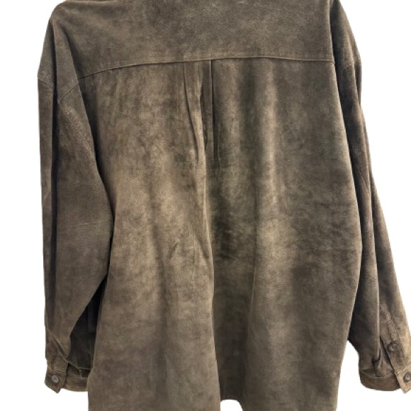 Brown Suede Button Down Shirt - Picture 3 of 8
